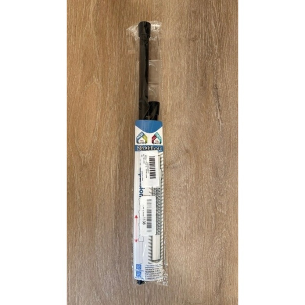 Adjustable Black Tension Rod 26-39 Inch No Drill Spring Loaded Curtain Rod